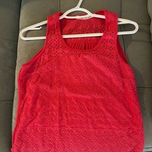 Women’s tank top, pinkish red, solitaire, medium